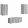 Zestaw szafek RTV 2 pcs Szary Sonoma Materiał drewnopochodny