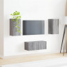 Zestaw szafek RTV 2 pcs Szary Sonoma Materiał drewnopochodny