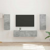 Zestaw szafek RTV 2 pcs Betonowy szary Materiał drewnopochodny