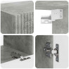 Zestaw szafek RTV 2 pcs Betonowy szary Materiał drewnopochodny