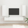 Zestaw szafek RTV 3 pcs Biały Materiał drewnopochodny