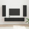 Zestaw szafek RTV 3 pcs Czarny Materiał drewnopochodny