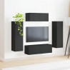 Zestaw szafek RTV 3 pcs Czarny Materiał drewnopochodny