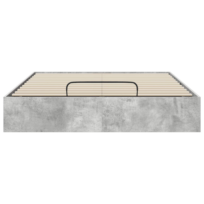 Łóżko otomanowe Betonowy Szary 150 x 200 cm Drewno inżynieryjne