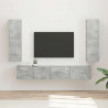 Zestaw szafek RTV 3 pcs Betonowy szary Materiał drewnopochodny