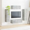 Zestaw szafek RTV 3 pcs Betonowy szary Materiał drewnopochodny