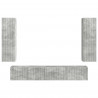 Zestaw szafek RTV 3 pcs Betonowy szary Materiał drewnopochodny