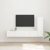 Zestaw szafek RTV 3 pcs Biały Materiał drewnopochodny