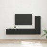 Zestaw szafek RTV 3 pcs Czarny Materiał drewnopochodny