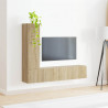 Zestaw szafek RTV 3 pcs Dąb Sonoma Materiał drewnopochodny