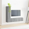 Zestaw szafek RTV 3 pcs Szary Sonoma Materiał drewnopochodny