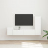 Zestaw szafek RTV 4 pcs Biały Materiał drewnopochodny