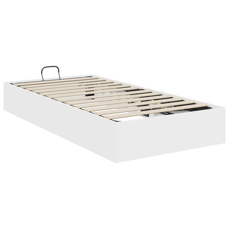 Łóżko otomanowe Biały 203 x 100 x 25 cm Drewno inżynieryjne