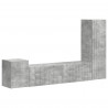 Zestaw szafek RTV 4 pcs Betonowy szary Materiał drewnopochodny