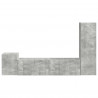 Zestaw szafek RTV 4 pcs Betonowy szary Materiał drewnopochodny