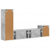 Zestaw szafek RTV 4 pcs Betonowy szary Materiał drewnopochodny