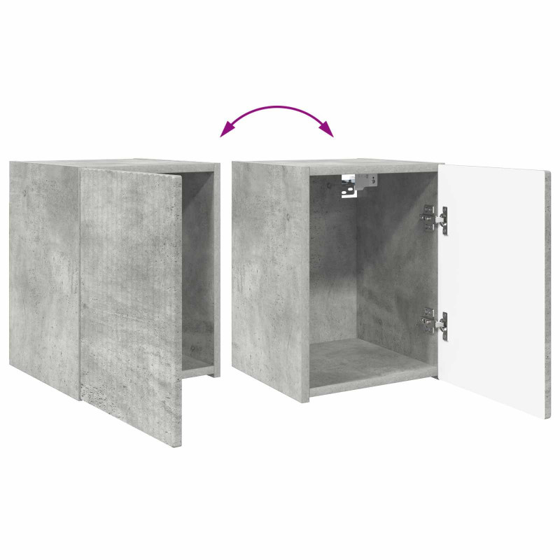 Zestaw szafek RTV 4 pcs Betonowy szary Materiał drewnopochodny