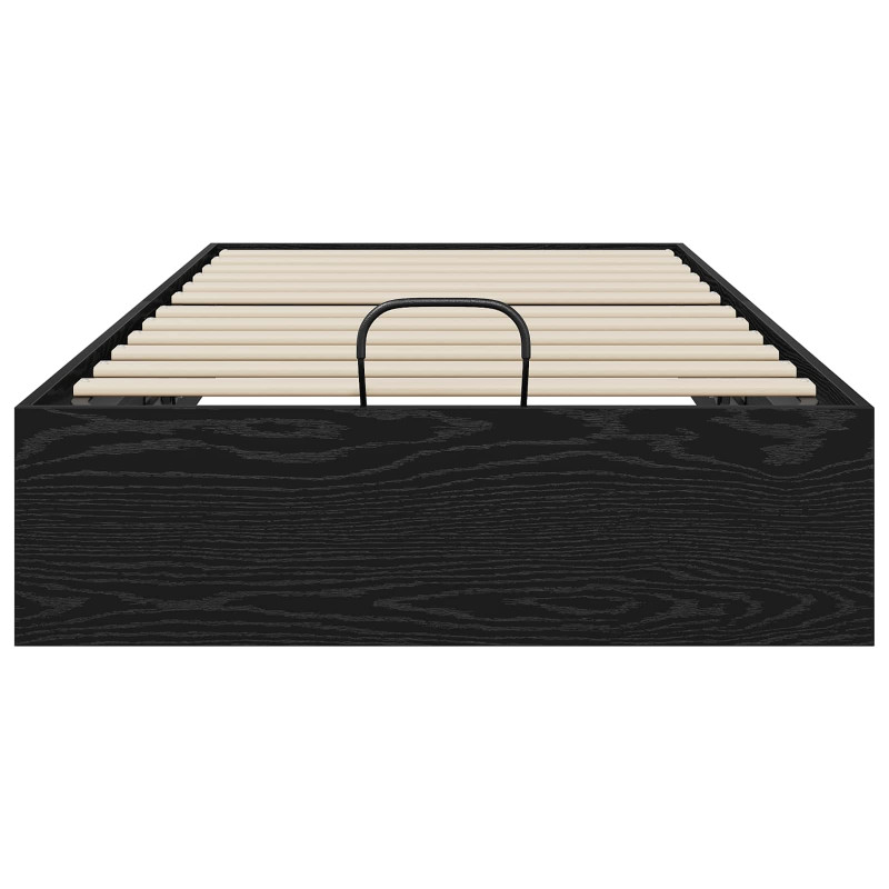 Łóżko otomanowe Czarny Dąb 203 x 90 x 25 cm Drewno inżynieryjne