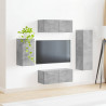 Zestaw szafek RTV 4 pcs Betonowy szary Materiał drewnopochodny