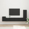 Zestaw szafek RTV 3 pcs Czarny Materiał drewnopochodny