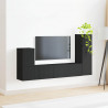 Zestaw szafek RTV 3 pcs Czarny Materiał drewnopochodny