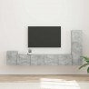 Zestaw szafek RTV 3 pcs Betonowy szary Materiał drewnopochodny