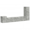 Zestaw szafek RTV 3 pcs Betonowy szary Materiał drewnopochodny