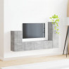 Zestaw szafek RTV 3 pcs Betonowy szary Materiał drewnopochodny