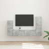 Zestaw szafek RTV 4 pcs Betonowy szary Materiał drewnopochodny