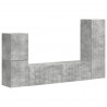 Zestaw szafek RTV 4 pcs Betonowy szary Materiał drewnopochodny