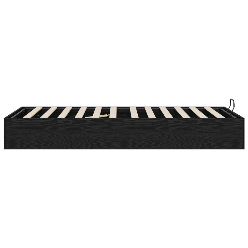 Łóżko otomanowe Czarny Dąb 193 x 90 x 25 cm Drewno inżynieryjne