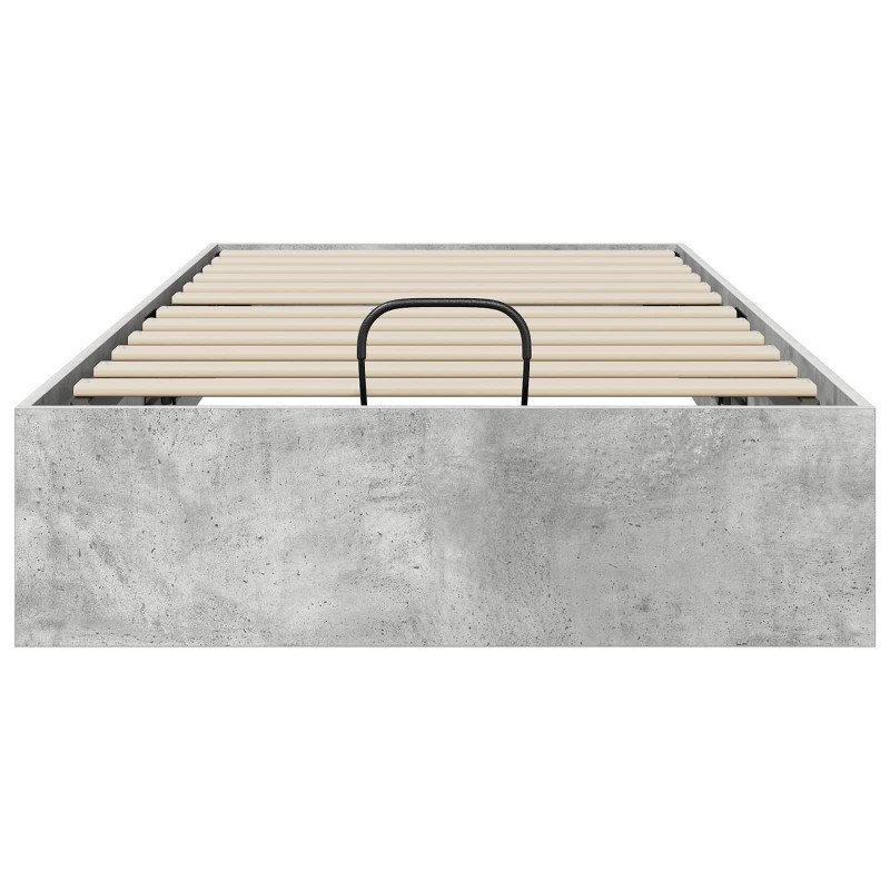 Łóżko otomanowe Betonowy Szary 90 x 190 cm Drewno inżynieryjne