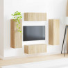 Zestaw szafek RTV 4 pcs Dąb Sonoma Materiał drewnopochodny