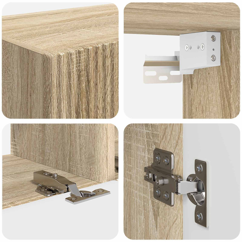 Zestaw szafek RTV 4 pcs Dąb Sonoma Materiał drewnopochodny