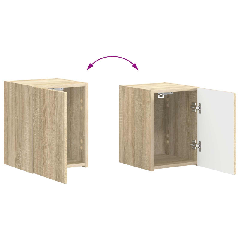 Zestaw szafek RTV 4 pcs Dąb Sonoma Materiał drewnopochodny