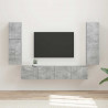 Zestaw szafek RTV 4 pcs Betonowy szary Materiał drewnopochodny