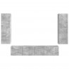 Zestaw szafek RTV 4 pcs Betonowy szary Materiał drewnopochodny