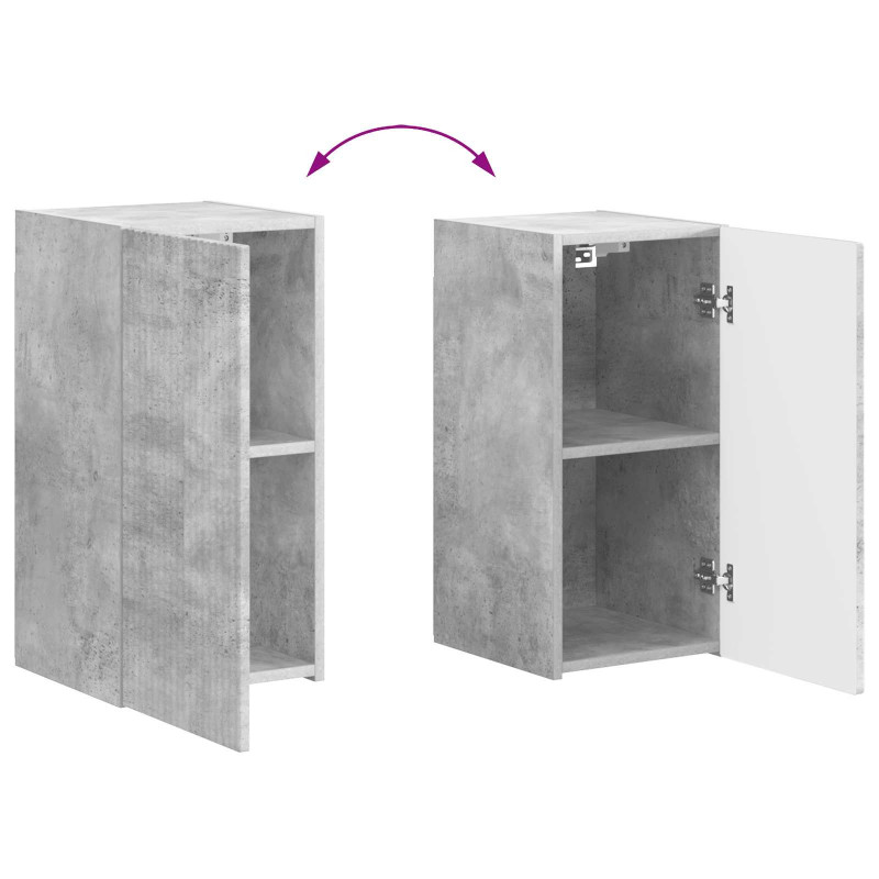 Zestaw szafek RTV 4 pcs Betonowy szary Materiał drewnopochodny