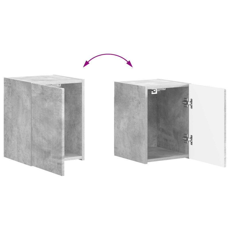 Zestaw szafek RTV 4 pcs Betonowy szary Materiał drewnopochodny