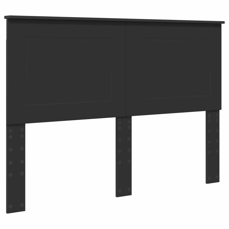 Ramka łóżka Czarny 140 x 190 cm Materiał drewnopochodny