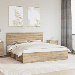 Ramka łóżka Sonoma 200 x 200 cm Lite drewno sosnowe