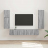 Zestaw szafek RTV 4 pcs Szary Sonoma Materiał drewnopochodny