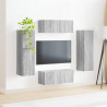 Zestaw szafek RTV 4 pcs Szary Sonoma Materiał drewnopochodny