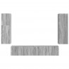 Zestaw szafek RTV 4 pcs Szary Sonoma Materiał drewnopochodny