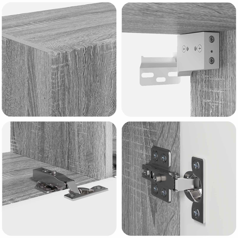 Zestaw szafek RTV 4 pcs Szary Sonoma Materiał drewnopochodny