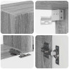 Zestaw szafek RTV 4 pcs Szary Sonoma Materiał drewnopochodny