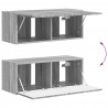 Zestaw szafek RTV 4 pcs Szary Sonoma Materiał drewnopochodny