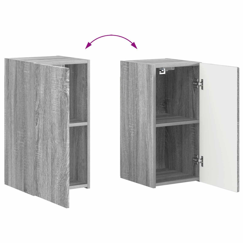 Zestaw szafek RTV 4 pcs Szary Sonoma Materiał drewnopochodny