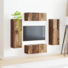 Zestaw szafek RTV 4 pcs Stare drewno Materiał drewnopochodny