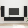 Zestaw szafek RTV 4 pcs Czarny Materiał drewnopochodny